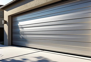 Technicians installing a modern garage door on a Forest Hills, NY home, using advanced tools and safety equipment for precise results.